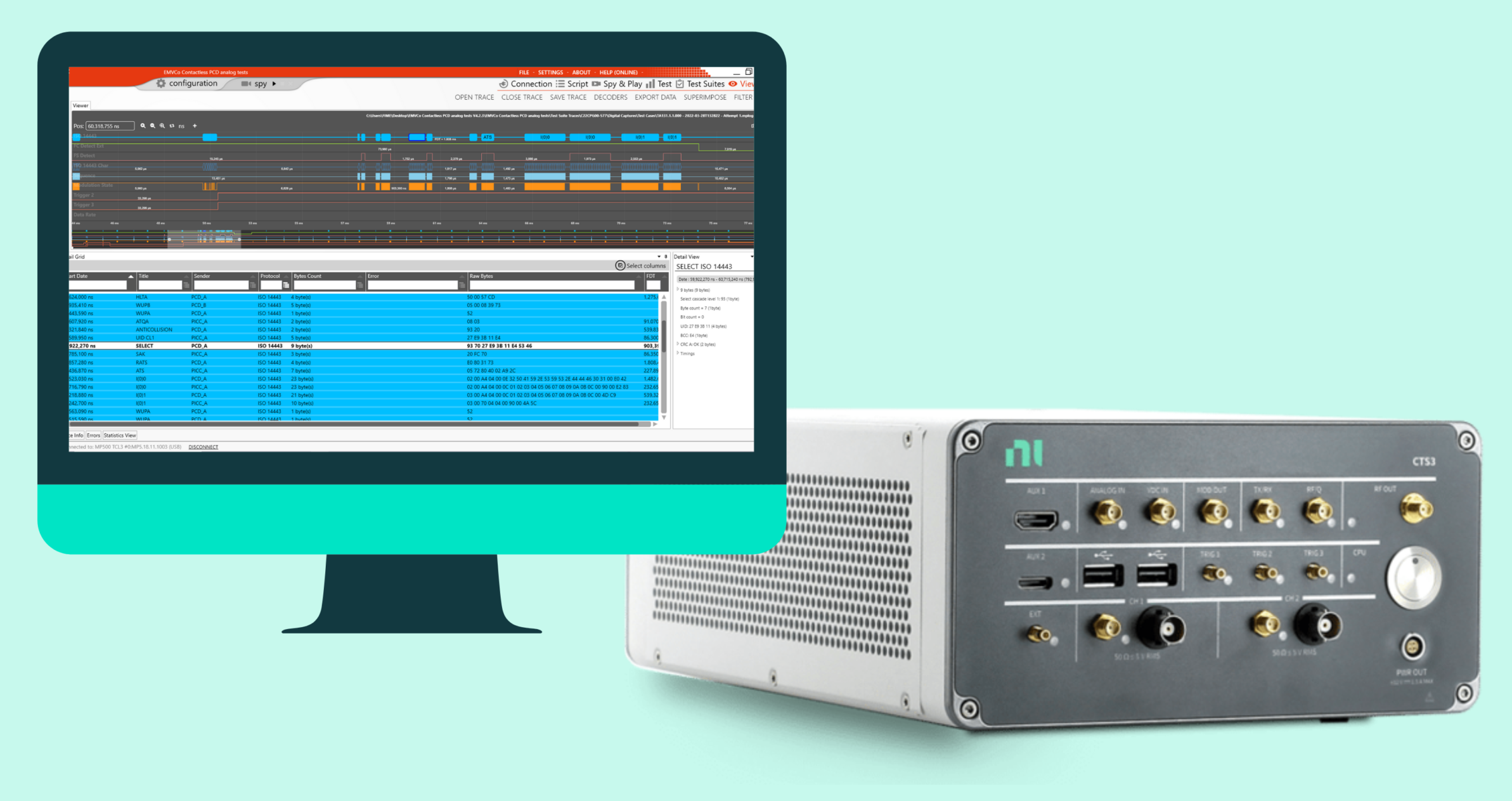 NFC RF test bench solutions